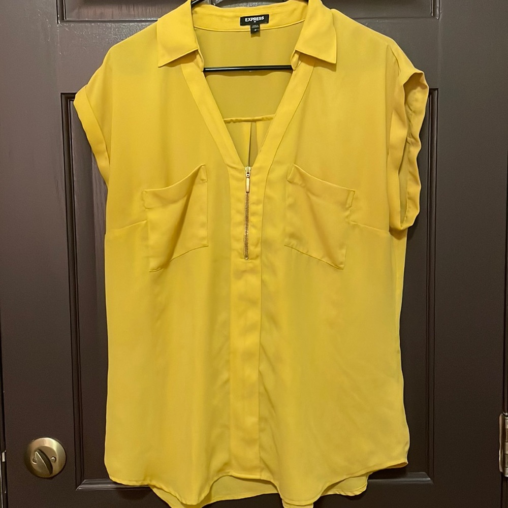 Mustard yellow large express blouse